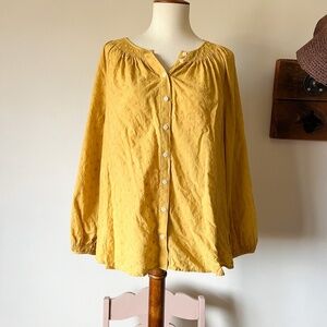 MADEWELL Floral Embroidered PeasantTop S